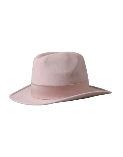 Dolce & Gabbana Pink Rabbit Fedora Trilby Women Hat In Pink