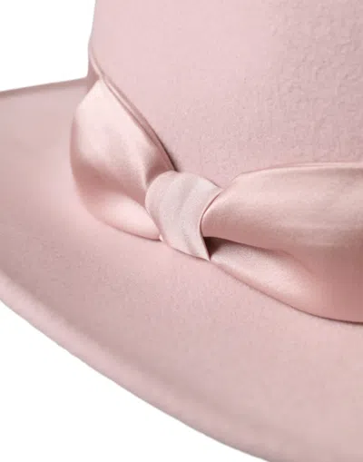 Dolce & Gabbana Pink Rabbit Fedora Trilby Women Hat In Pink