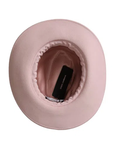 Dolce & Gabbana Pink Rabbit Fedora Trilby Women Hat In Pink
