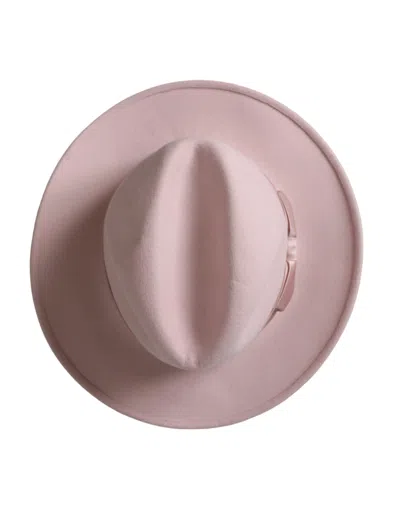 Dolce & Gabbana Pink Rabbit Fedora Trilby Women Hat In Pink