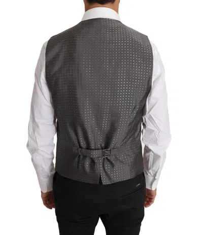 Dolce & Gabbana Brown Wool Silk Waistcoat Vest In Brown