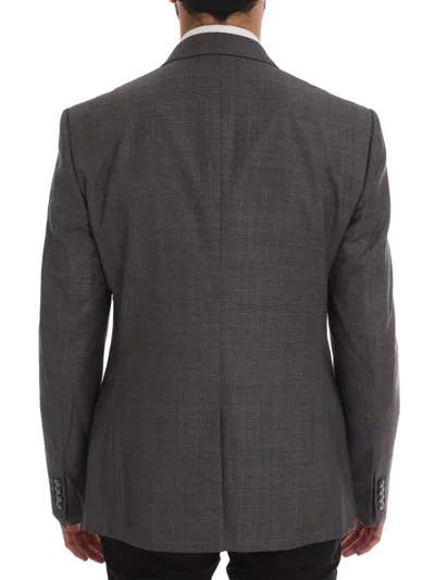 Dolce & Gabbana Gray Wool Martini Slim Blazer In Gray
