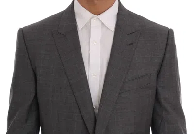 Dolce & Gabbana Gray Wool Martini Slim Blazer In Gray