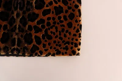 Dolce & Gabbana Brown Leopard Print Silk Sheath Dress In Brown