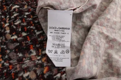 Dolce & Gabbana Multicolor Print Knit Top Wool T-shirt In Multicolor