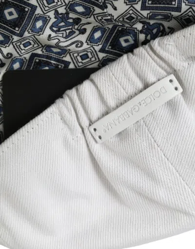 Dolce & Gabbana White Cotton Cloth Newsboy Hat Men's Men In White
