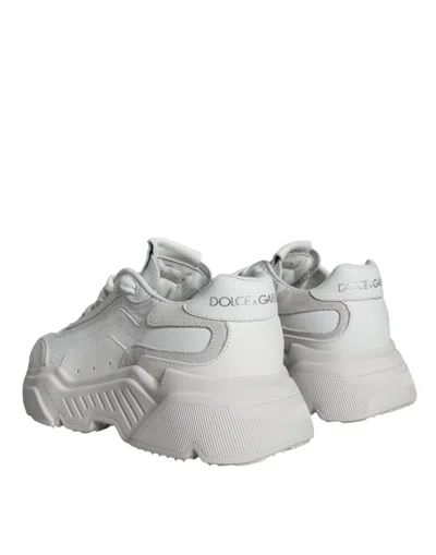 Dolce & Gabbana White Daymaster Calf Leather Sneakers Shoes In White