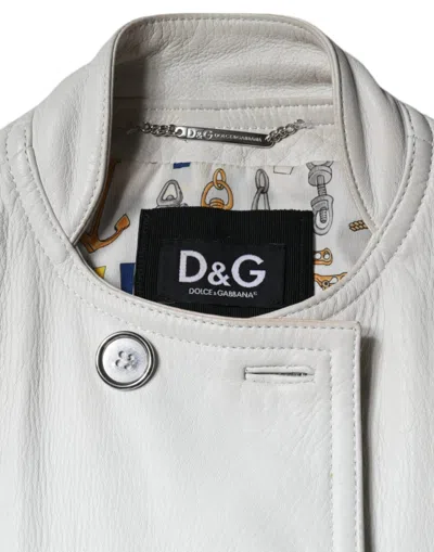 Pre-owned Dolce & Gabbana White Double Breasted Blazer Coat Women's Jacket ()