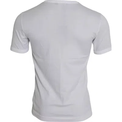 Dolce & Gabbana White King Of Love Round Neck Short Sleeves T-shirt In White