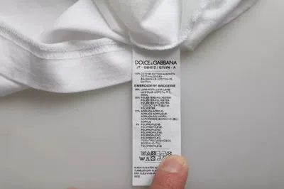Dolce & Gabbana White King Of Love Round Neck Short Sleeves T-shirt In White