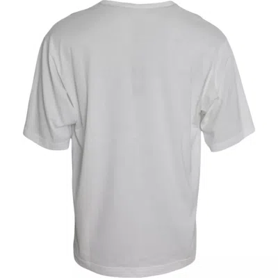 Dolce & Gabbana White Logo Round Neck Short Sleeves T-shirt In White