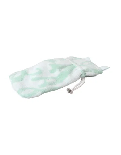 Dolce & Gabbana White Nylon Fleece Wrist Length Mitten Gloves In White