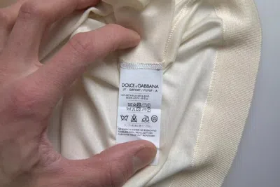 Pre-owned Dolce & Gabbana White Short Button Closure Silk Top Men's T-shirt ()