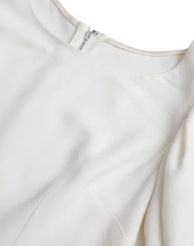 Pre-owned Dolce & Gabbana White Viscose Round Neck Short Sleeves Women's Top ()