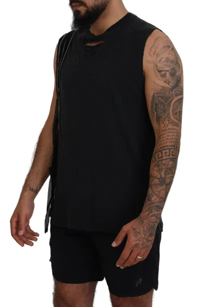 Pre-owned Dsquared2 Dsquared² Black Chain Embellished Sleeveless Men Tank Men's T-shirt ()