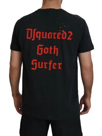 Pre-owned Dsquared2 Dsquared² Black Chain Embellished Cotton Short Sleeve Men's T-shirt ()