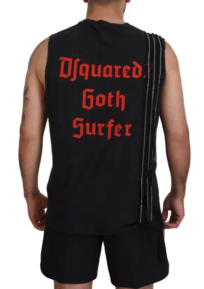 Pre-owned Dsquared2 Dsquared² Black Chain Embellished Sleeveless Men Tank Men's T-shirt ()