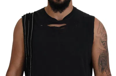 Pre-owned Dsquared2 Dsquared² Black Chain Embellished Sleeveless Men Tank Men's T-shirt ()