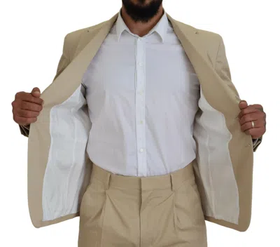Pre-owned Dsquared2 Dsquared² Beige Cotton Single Breasted 2 Piece Cipro Men's Suit ()