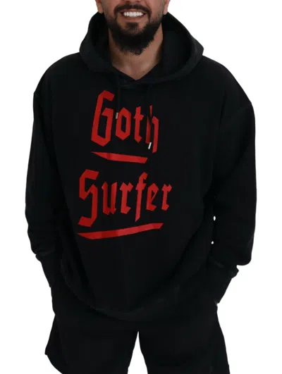 Pre-owned Dsquared2 Dsquared² Black Cotton Hooded Printed Men Pullover Men's Sweater ()