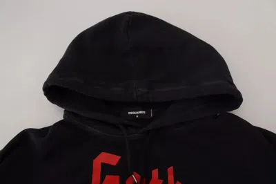 Pre-owned Dsquared2 Dsquared² Black Cotton Hooded Printed Men Pullover Men's Sweater ()