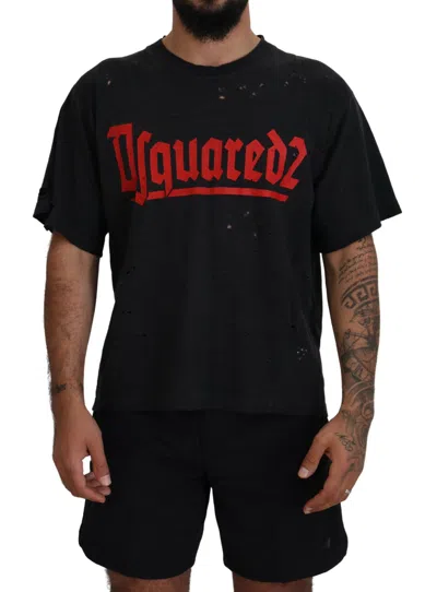 Pre-owned Dsquared2 Dsquared² Black Cotton Short Sleeves Crewneck Men's T-shirt ()