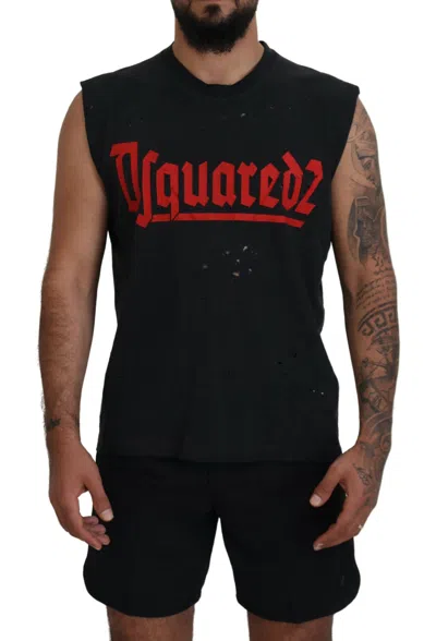 Pre-owned Dsquared2 Dsquared² Black Cotton Sleeveless Crewneck Tank Men's T-shirt ()