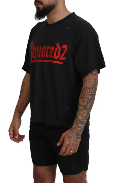 Pre-owned Dsquared2 Dsquared² Black Cotton Short Sleeves Crewneck Men's T-shirt ()