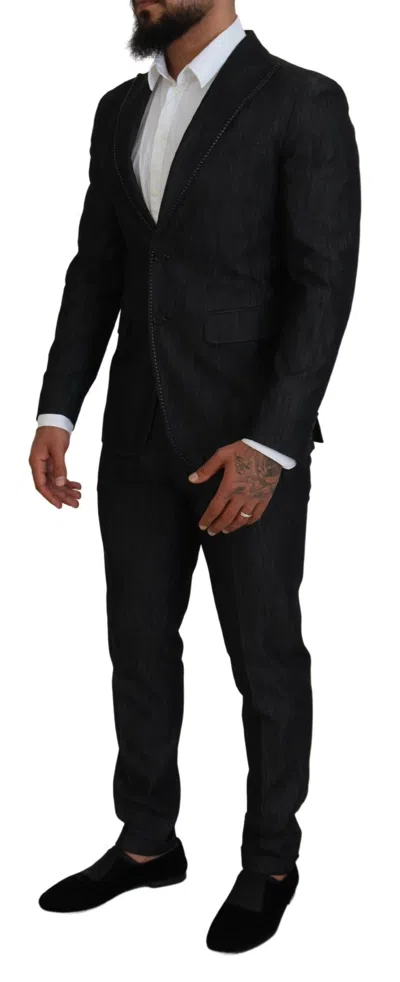 Pre-owned Dsquared2 Dsquared² Black Cotton Single Breasted 2 Piece Miami Men's Suit ()