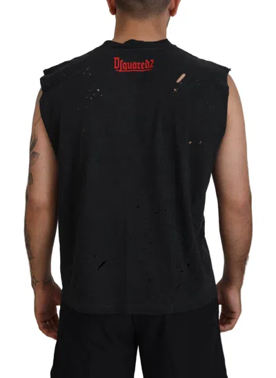 Pre-owned Dsquared2 Dsquared² Black Cotton Sleeveless Crewneck Tank Men's T-shirt ()