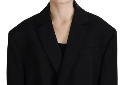 Pre-owned Dsquared2 Dsquared² Black Double Breasted Coat Blazer Women's Jacket ()