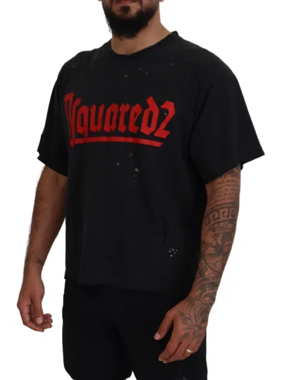 Pre-owned Dsquared2 Dsquared² Black Cotton Short Sleeves Crewneck Men's T-shirt ()