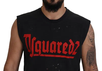 Pre-owned Dsquared2 Dsquared² Black Cotton Sleeveless Crewneck Tank Men's T-shirt ()