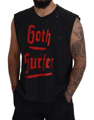 Pre-owned Dsquared2 Dsquared² Black Cotton Sleeveless Crewneck Tank Men's T-shirt ()