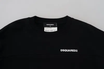 Pre-owned Dsquared2 Dsquared² Black Cotton Printed Women Long Sleeve Women's Sweater ()