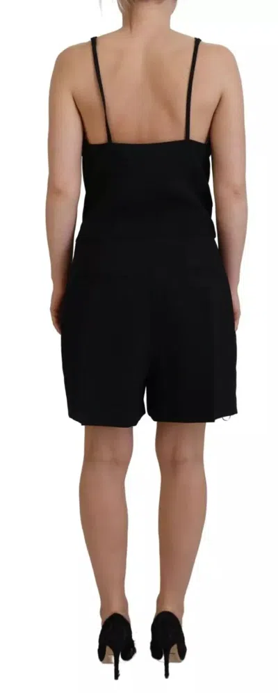 Pre-owned Dsquared2 Dsquared² Black Embellished Sleeveless V-neck Jumpsuit Women's Dress ()
