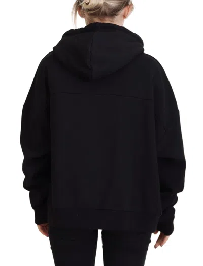 Pre-owned Dsquared2 Dsquared² Black Logo Patch Cotton Hoodie Sweatshirt Women's Sweater ()