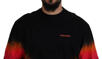 Pre-owned Dsquared2 Dsquared² Black Orange Cotton Short Sleeves Crewneck Men's T-shirt ()