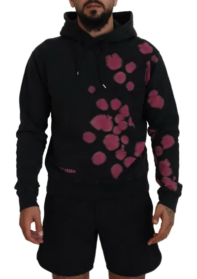 Pre-owned Dsquared2 Dsquared² Black Tie Dye Cotton Hooded Sweatshirt Men's Sweater ()