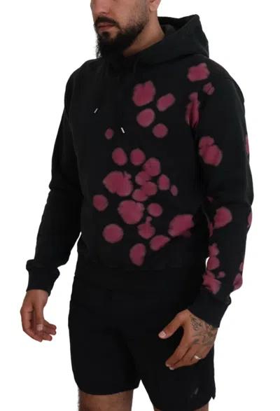 Pre-owned Dsquared2 Dsquared² Black Tie Dye Cotton Hooded Sweatshirt Men's Sweater ()