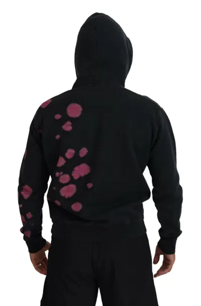 Pre-owned Dsquared2 Dsquared² Black Tie Dye Cotton Hooded Sweatshirt Men's Sweater ()