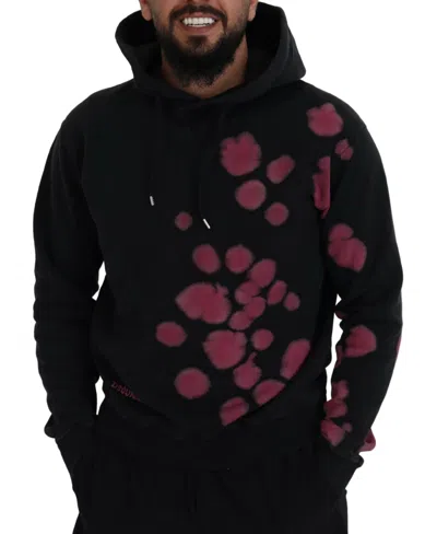 Pre-owned Dsquared2 Dsquared² Black Tie Dye Cotton Hooded Sweatshirt Men's Sweater ()