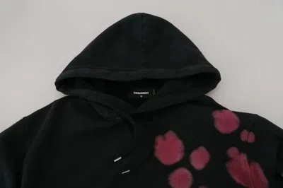 Pre-owned Dsquared2 Dsquared² Black Tie Dye Cotton Hooded Sweatshirt Men's Sweater ()