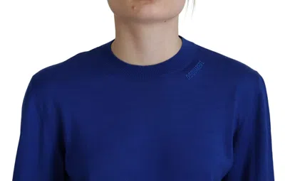 Pre-owned Dsquared2 Dsquared² Blue Long Sleeve Crew Neck Casual Women's Sweater ()