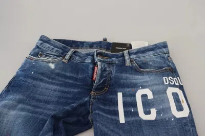 Pre-owned Dsquared2 Dsquared² Blue Icon Low Waist Skinny Jennifer Denim Women's Jeans ()