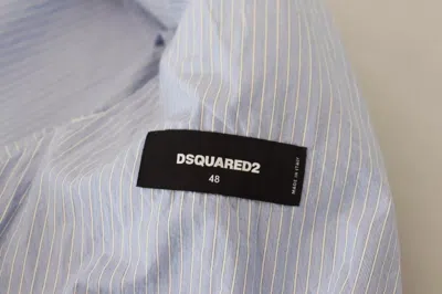 Pre-owned Dsquared2 Dsquared² Blue Striped Single Breasted Formal Coat Men's Blazer ()