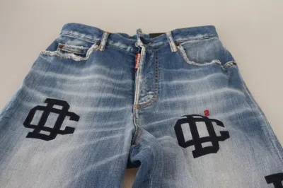 Pre-owned Dsquared2 Dsquared² Blue Washed High Waist Straight Denim Boston Women's Jeans ()
