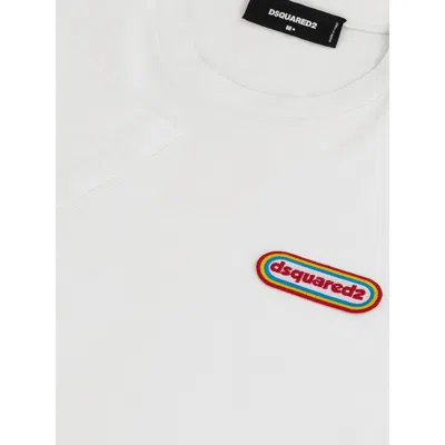 Dsquared2 Chic White Cotton Staple Tee In White
