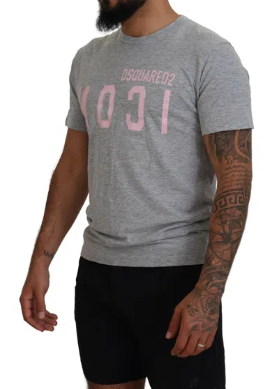Pre-owned Dsquared2 Dsquared² Gray Logo Cotton Short Sleeves Crewneck Men's T-shirt ()