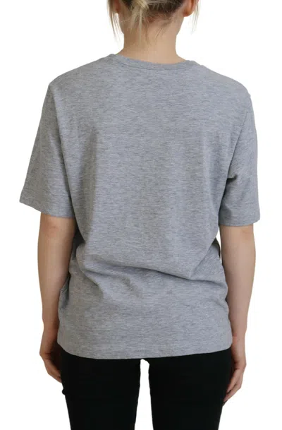 Pre-owned Dsquared2 Dsquared² Gray Logo Cotton Crewneck Short Sleeve Tee Women's T-shirt ()